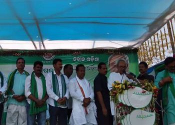Chief Minister Naveen Patnaik during the election campaign in Balasore