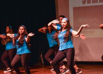 Girls performing Zumba in New Delhi. (PTI)