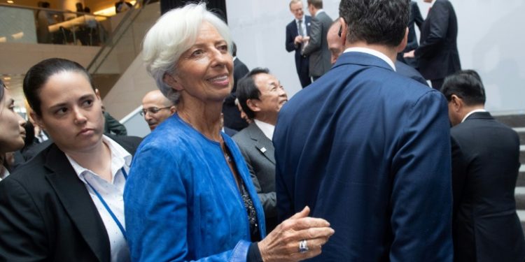 IMF Managing Director Christine Lagarde said ministers gathered in Washington stressed the benefits of trade for economic growth (AFP)
