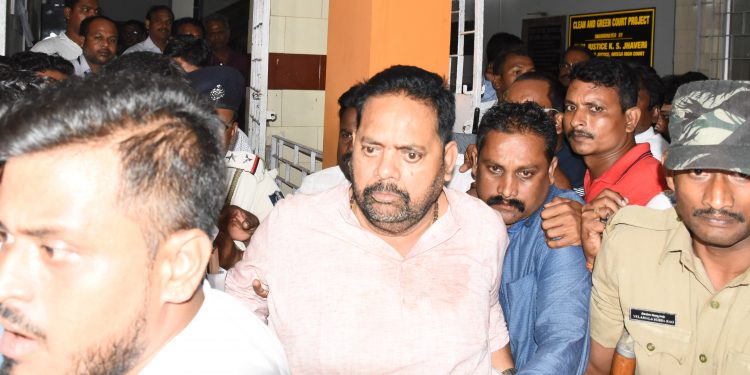 Pradeep Maharathy being sent to  Jharpada jail, Monday 	OP Photo