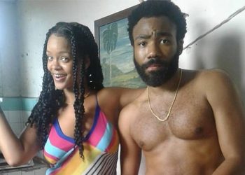 Rihanna and Donald Glover in a still from the film