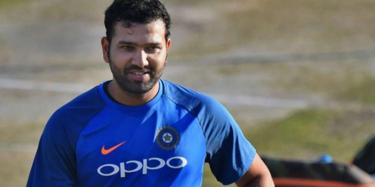 Mumbai Indians (MI) skipper Rohit Sharma during a practice session (PTI)