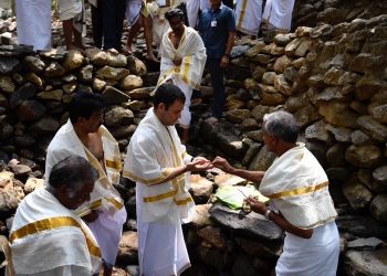 Congress chief Rahul Gandhi  in Kerala's Wayanad (Twitter@RahulGandhi)