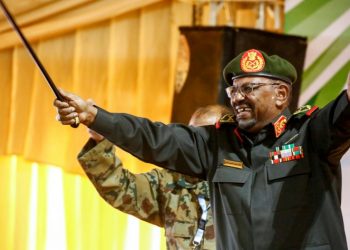 Sudan's Omar al-Bashir, seen here addressing supporters at a Khartoum rally before his ouster and detention by the army last week, ruled the country with an iron fist for three decades (AFP)