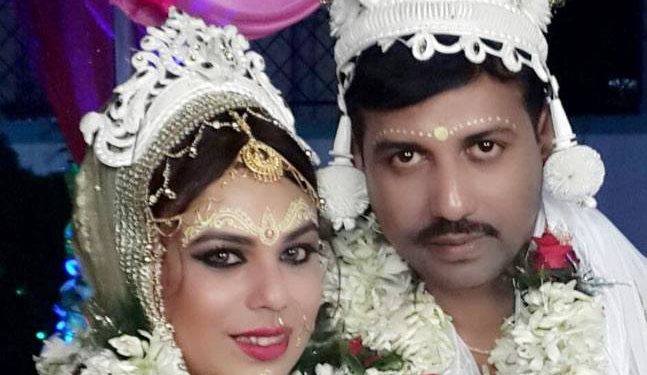 India’s first legally married transgender woman Shree Ghatak Muhuri with husband, Sanjay Muhuri