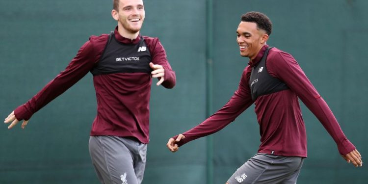Andrew Robertson (L) and Trent Alexander-Arnold