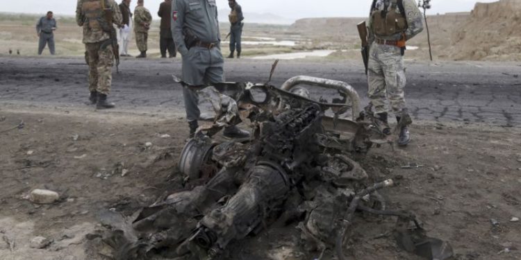 The U.S. and NATO Resolute Support mission issued a statement ‘to clarify initial reporting’ about Monday's roadside bombing of an American convoy near the main U.S. base. (Image: Reuters)