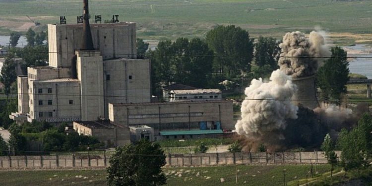 An aerial view of the Yongbyong nuclear site