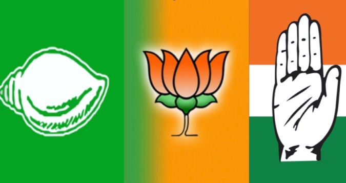 bjd-bjp-congress-flags