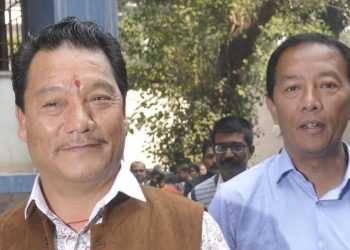 Bimal Gurung (L) and Binay Tamang