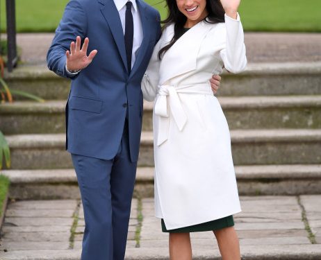 LONDON, ENGLAND - NOVEMBER 27:  (EMBARGOED FOR PUBLICATION IN UK NEWSPAPERS UNTIL 24 HOURS AFTER CREATE DATE AND TIME) Prince Harry and Meghan Markle attend an official photocall to announce the engagement of Prince Harry and actress Meghan Markle at The Sunken Gardens at Kensington Palace on November 27, 2017 in London, England.  Prince Harry and Meghan Markle have been a couple officially since November 2016 and are due to marry in Spring 2018.  (Photo by Karwai Tang/WireImage)