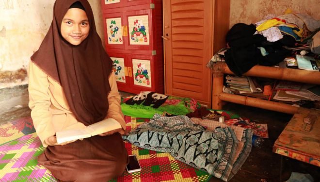 A place where mothers work abroad while fathers stay at home