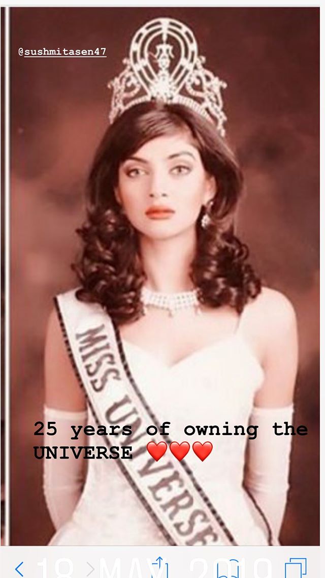 Sushmita clocks 25 years as India's first Miss Universe