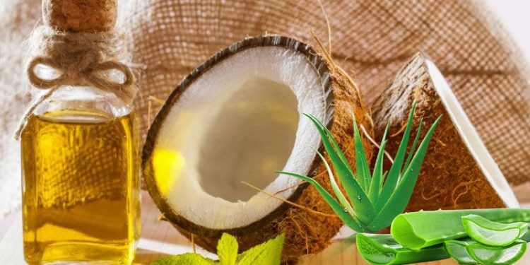 Care for your hair with aloe vera, coconot oil