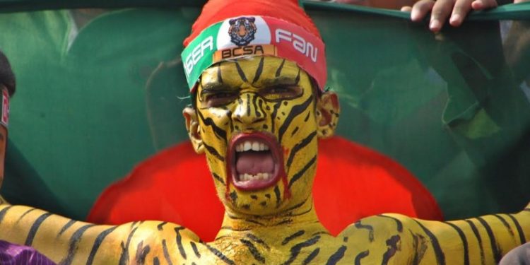 The 31-year-old Dhaka car mechanic, known at grounds worldwide for his distinctive tiger body and face paint, has injured himself, paid a bribe and spent his life savings to pursue his passion for the game.