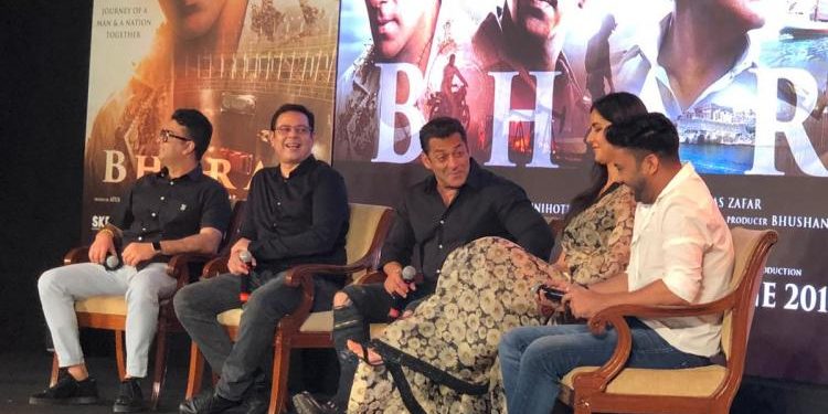 Katrina and Salman were seen together here at the song launch event of ‘Bharat’.