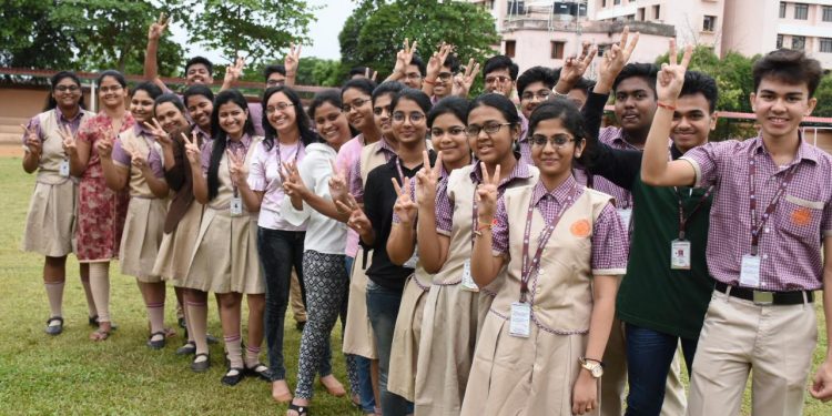 Happy BJEM students pose for a photograph.