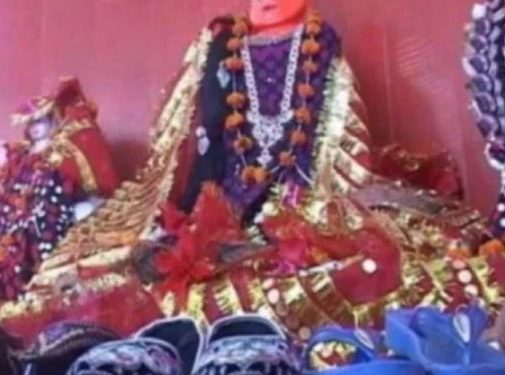 In this temple, devotees offer slippers, caps and watches