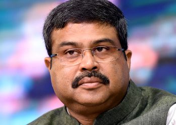 Skill Development Minister Dharmendra Pradhan at the inauguration of India Mobile Congress 2017 in New Delhi on September 27, 2017. --Amrendra Jha