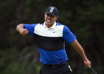 A near-collapse saw Koepka's record seven-stroke lead reduced to a single shot, but he withstood making four bogeys in a row on the back nine and another at 17 for an unexpectedly narrow triumph.