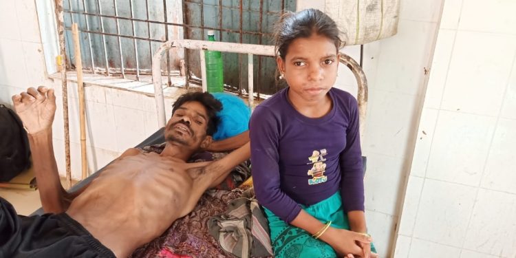 The father-daughter duo at the hospital, Sunday       