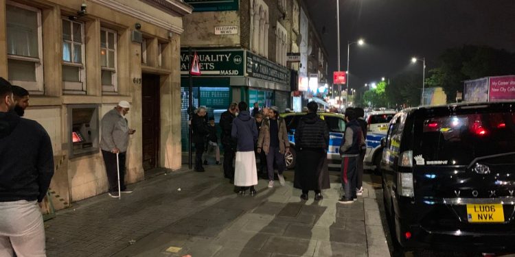 Worshippers at the Seven Kings Mosque in Ilford were part-way through evening prayers late Thursday when the sound of a gunshot rang out.