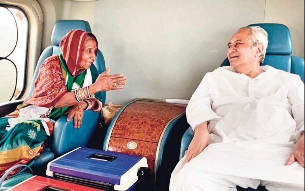 Pramila Bisoi with CM Naveen Patnaik