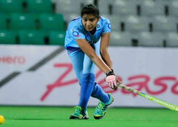 Young striker Lalremsiami (20th minute) and Navneet Kaur (40th) (pictured) scored for India, while Shin Hyejeong (48th) found the net for Korea.