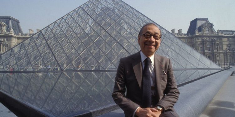 Pei was the first foreign architect to work on the Louvre in its long history.