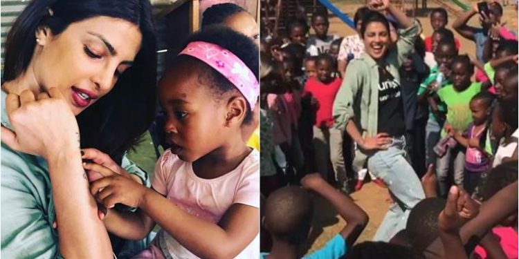 Priyanka spends time with refugee children in Ethiopia