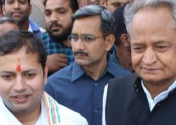 Vaibhav Gehlot with Ashok Gehlot