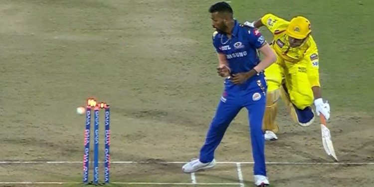 CSK skipper gets run-out in the IPL final against Mumbai Indians.