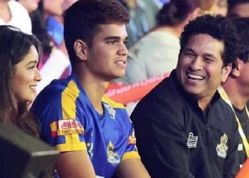 The cricketer's son, Arjun Tendulkar, played in the recently concluded T20 Mumbai League and shone with both ball and the bat.