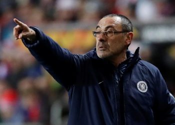 Sarri's side travel to Eintracht Frankfurt in the Europa League semifinal first leg Thursday.