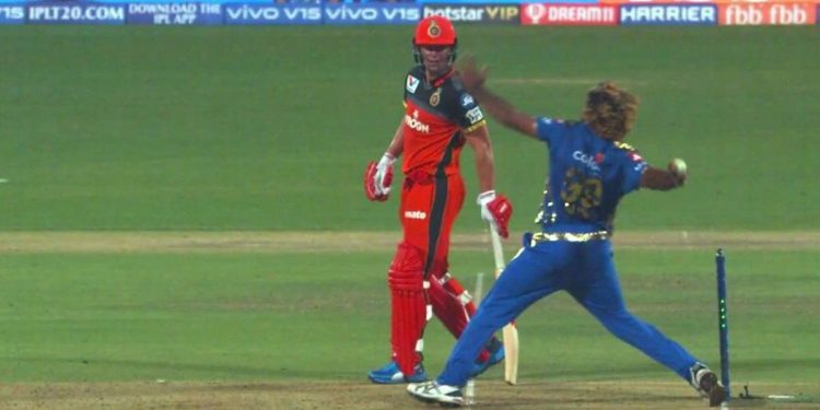 Malinga's no-ball against RCB.