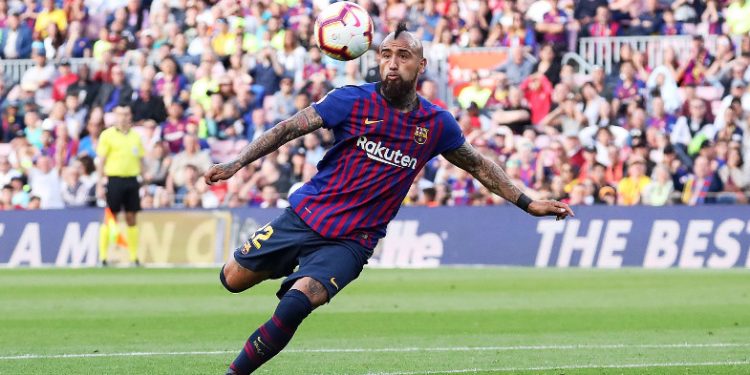 Arturo Vidal got the first goal for Barcelona against Getafe, Sunday