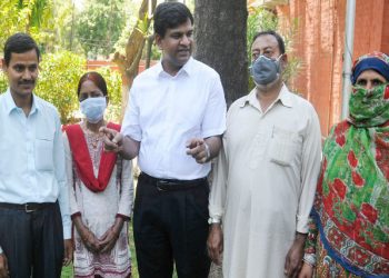 The two couples with Dr Priyadarshi Ranjan