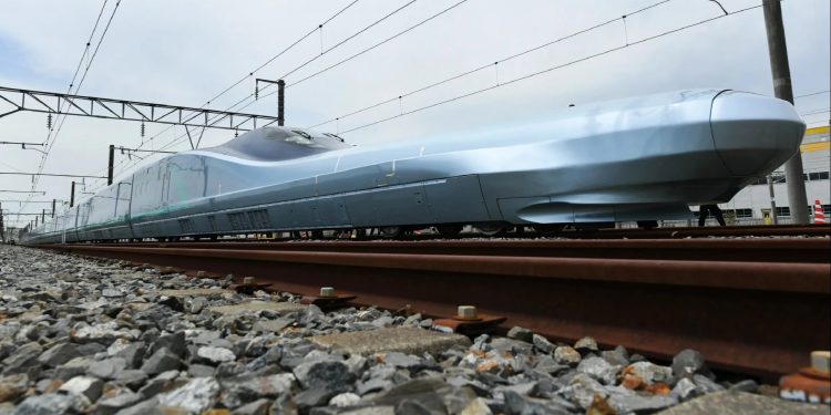 World's fastest bullet train tests in Japan