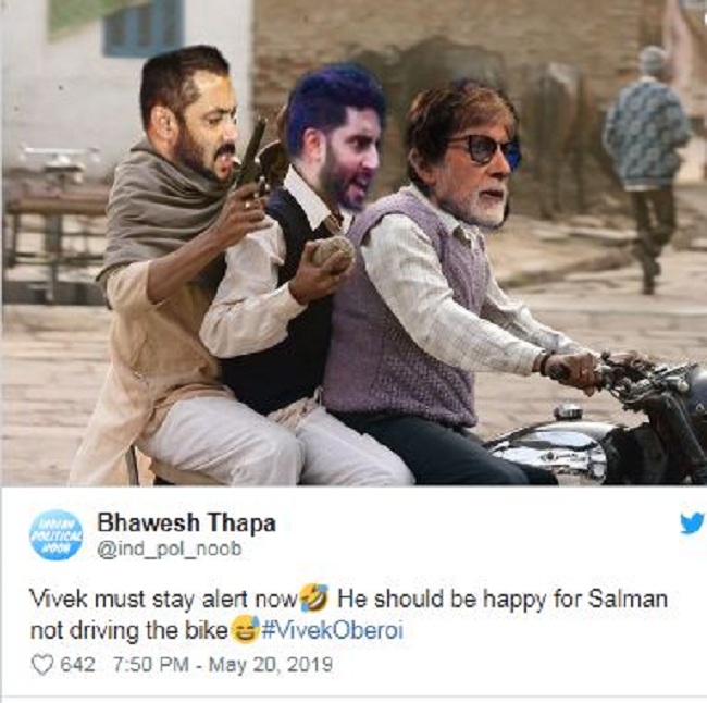 After Vivek’ tweet, another meme featuring Salman Khan, Abhisekh Bachchan and Amitabh Bachchan goes viral
