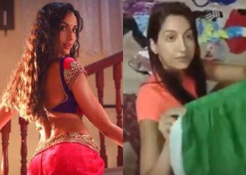 Watch video: Nora Fatehi spotted selling clothes in Bangkok market