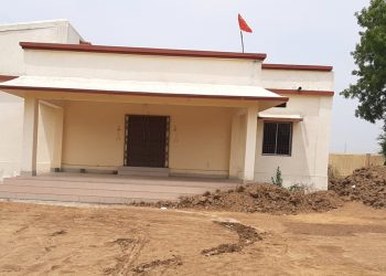 The under-construction kalyan mandap in Sambalpur