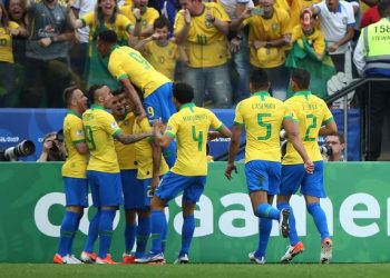 Goals from Casemiro, Roberto Firmino, Everton, Dani Alves and Willian ensured the Selecao would finish top of Group A.