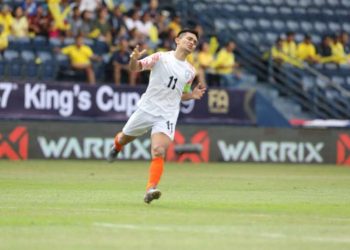 Chhetri became the most capped India player by surpassing Bhaichung Bhutia's 107 international matches and he scored the lone goal for his side in the 31st minute from a spot kick for his 69th goal.