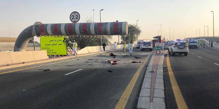 The site of the accident Image credit Dubai Police website