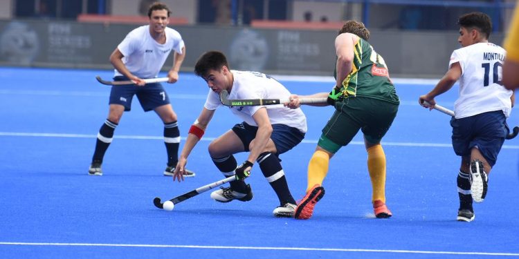 Action during the USA-South Africa game at the Kalinga Stadium, Thursday