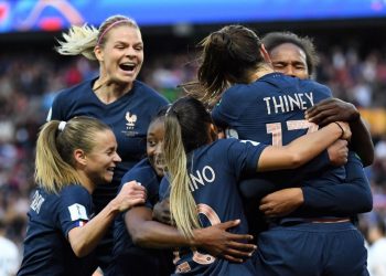 A sell-out crowd of 45,261 filled the Parc des Princes to watch the start of what is billed as the biggest women's World Cup yet, but there was no sign of the pressure getting to the French.
