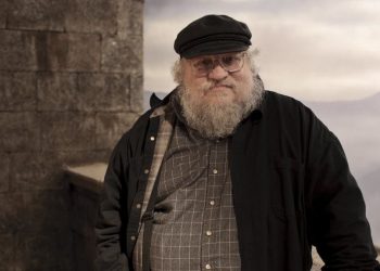 Author George R.R. Martin whose novel series has been adapted into the HBO show 'Game of Thrones'