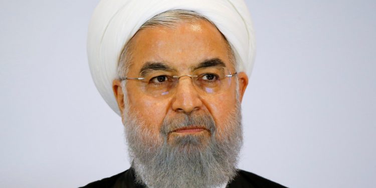 FILE PHOTO: Iranian President Hassan Rouhani. REUTERS/Denis Balibouse/File Photo
