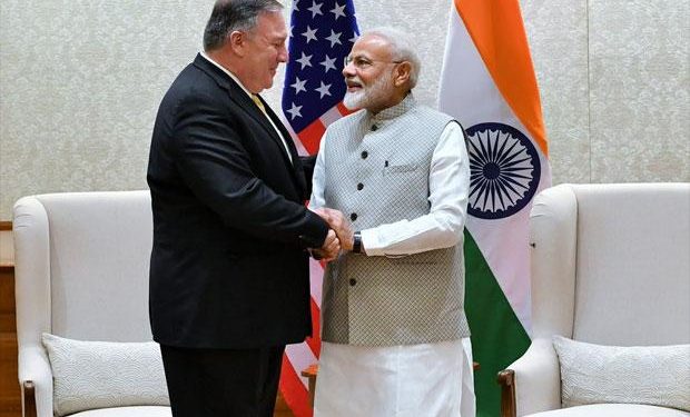 Pompeo conveyed greetings of US President Donald Trump to Prime Minister Modi and congratulated him on his electoral victory.