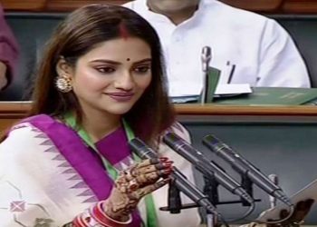 Nusrat Jahan in parliament